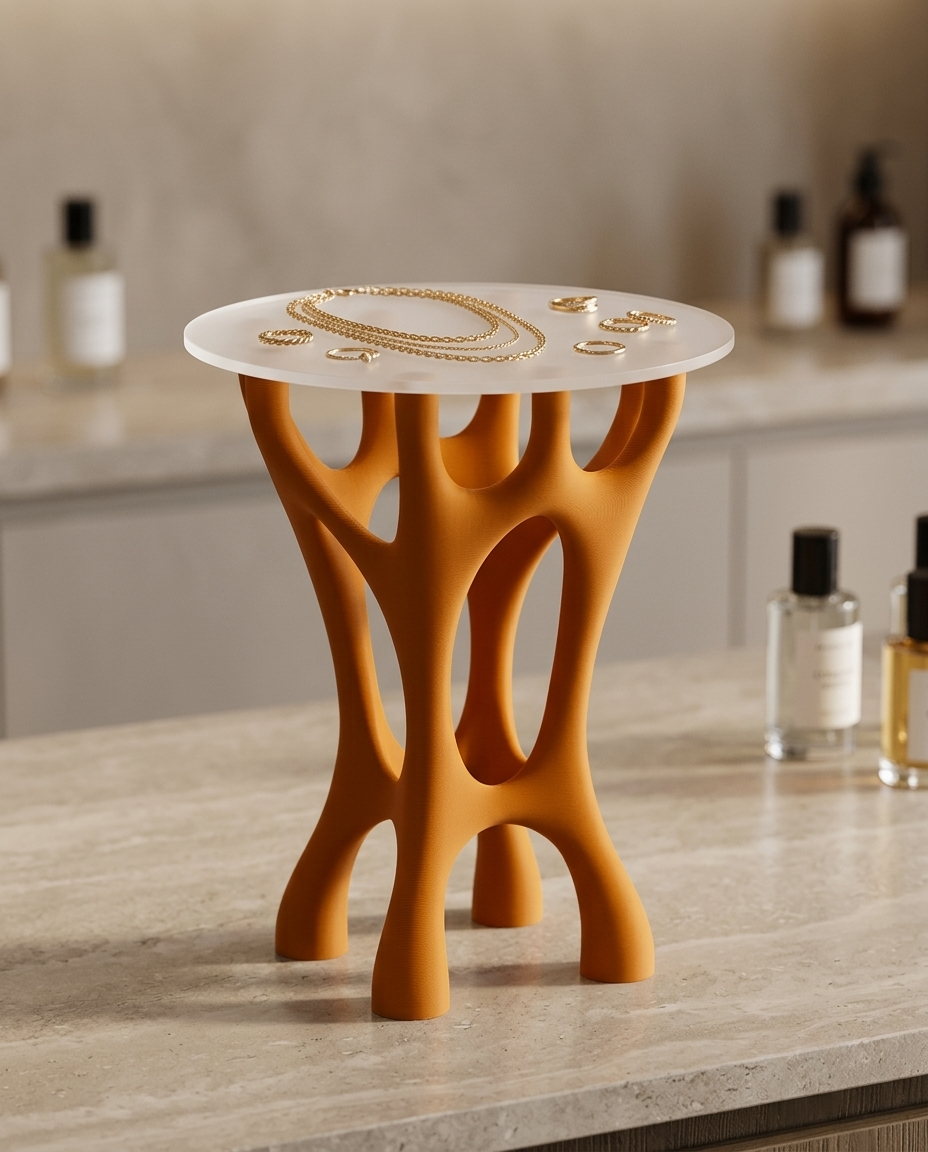 Coral Riser — sculptural riser with organic legs